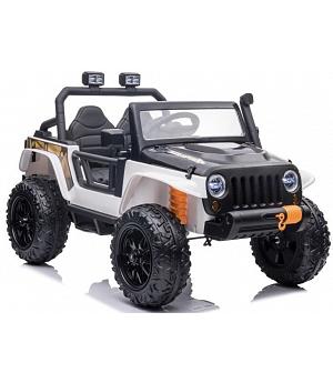 JEEP STYLE LE-XB-1118 blanco 12V, 4X MOTORES, RC (1 PLAZA Y MEDIA)- LE9063